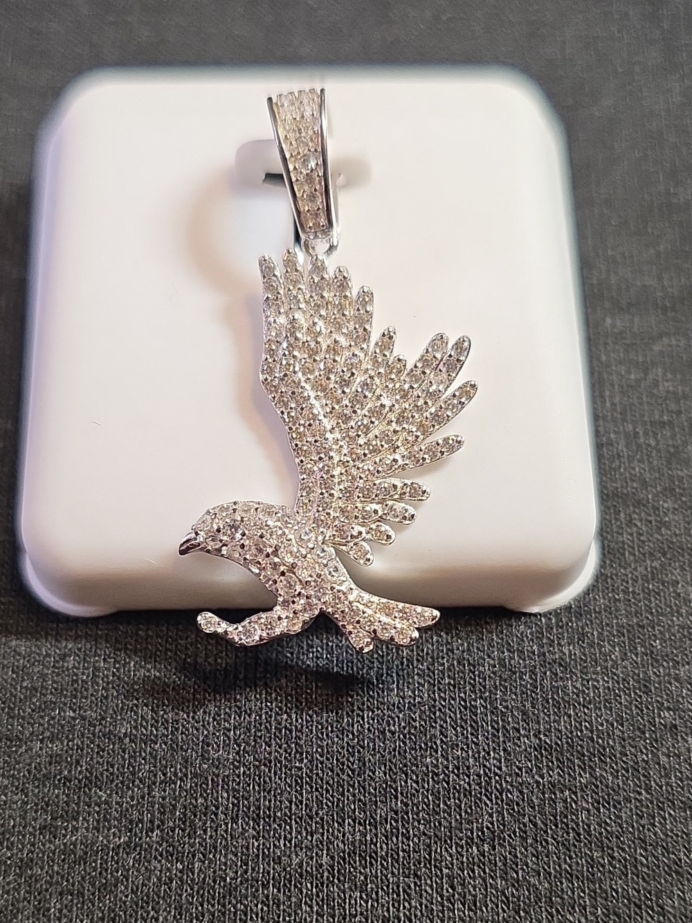 Sterling Silver Eagle Pendant Necklace -